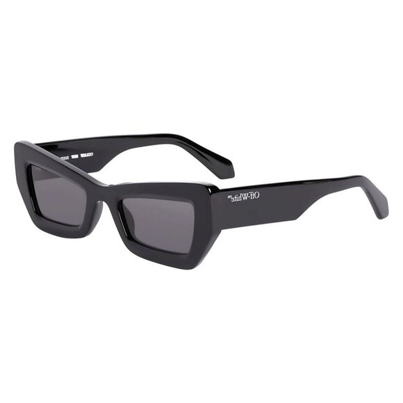 NEW OFF-WHITE SUNGLASSES OERI137 OFF-WHITE AURORA 1007 BLACK/DARK GREY - Picture 1 of 3